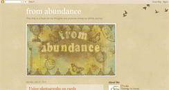 Desktop Screenshot of fromabundance.blogspot.com