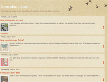 Tablet Screenshot of fromabundance.blogspot.com