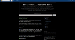 Desktop Screenshot of becknaturalmedicine.blogspot.com