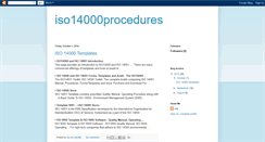 Desktop Screenshot of iso14000-procedures.blogspot.com