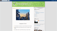Desktop Screenshot of livingspringsranch.blogspot.com