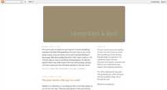 Desktop Screenshot of lemonbalmandbasil.blogspot.com