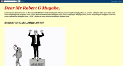 Desktop Screenshot of dearmrrobertmugabe.blogspot.com