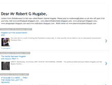 Tablet Screenshot of dearmrrobertmugabe.blogspot.com