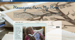 Desktop Screenshot of messagesfrommymom.blogspot.com