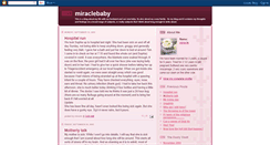 Desktop Screenshot of mymiraclebaby.blogspot.com