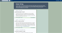 Desktop Screenshot of greengiving.blogspot.com