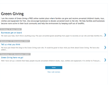 Tablet Screenshot of greengiving.blogspot.com