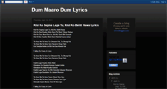 Desktop Screenshot of dummaarodumlyrics.blogspot.com