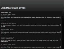 Tablet Screenshot of dummaarodumlyrics.blogspot.com