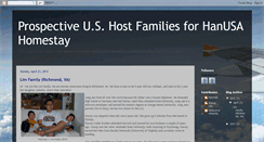 Desktop Screenshot of hanusahomestay.blogspot.com