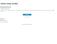 Tablet Screenshot of anekaresep100sambal.blogspot.com