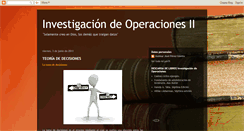 Desktop Screenshot of investigacindeoperaciones2.blogspot.com