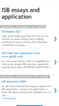 Mobile Screenshot of isbapplication.blogspot.com