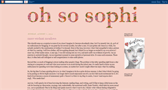 Desktop Screenshot of ohsosophi.blogspot.com