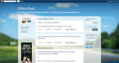 Desktop Screenshot of ethicsbuzz.blogspot.com