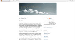 Desktop Screenshot of borrowedmuse.blogspot.com