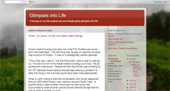 Desktop Screenshot of glimpsesintolife.blogspot.com