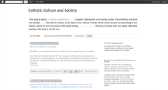 Desktop Screenshot of catholiccultureandsociety.blogspot.com