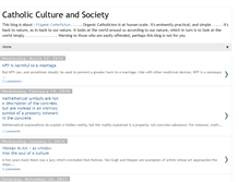 Tablet Screenshot of catholiccultureandsociety.blogspot.com