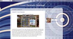 Desktop Screenshot of freewizard101crowngeneratordownload.blogspot.com