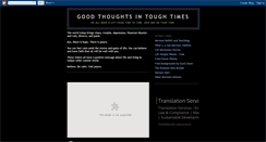 Desktop Screenshot of goodthoughtstoughtimes.blogspot.com