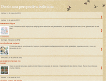 Tablet Screenshot of desdeunaperspectivaboliviana.blogspot.com