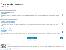 Tablet Screenshot of pharmacistsresource.blogspot.com