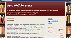 Desktop Screenshot of newwayinfotech.blogspot.com