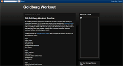 Desktop Screenshot of goldberg-workout.blogspot.com