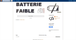 Desktop Screenshot of batterie-faible.blogspot.com