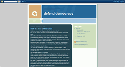 Desktop Screenshot of defenddemocracy.blogspot.com