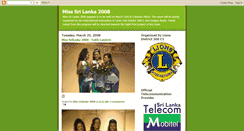 Desktop Screenshot of misssrilanka2008.blogspot.com