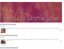 Tablet Screenshot of princesskirstiejane.blogspot.com