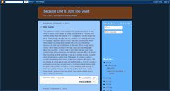 Desktop Screenshot of becauselifeisshort.blogspot.com