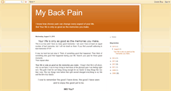 Desktop Screenshot of mybackpain1.blogspot.com