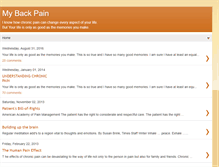 Tablet Screenshot of mybackpain1.blogspot.com