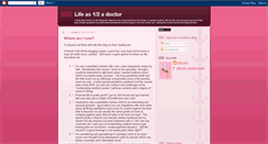 Desktop Screenshot of halfadoctor.blogspot.com