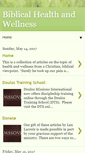 Mobile Screenshot of biblicalwellness.blogspot.com