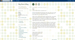 Desktop Screenshot of bigdonsblog.blogspot.com