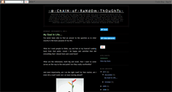 Desktop Screenshot of chainofrandomthoughts.blogspot.com