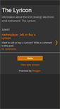 Mobile Screenshot of lyricons.blogspot.com
