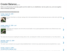 Tablet Screenshot of createbalancewithattheendofyourleash.blogspot.com