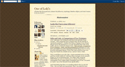 Desktop Screenshot of oneoflokis.blogspot.com