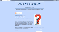 Desktop Screenshot of fearnoquestion.blogspot.com