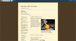 Desktop Screenshot of meadowthecatsays.blogspot.com