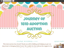 Tablet Screenshot of journeyof1818-adoptionauction.blogspot.com