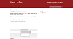 Desktop Screenshot of contact-blalang.blogspot.com