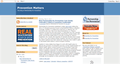 Desktop Screenshot of preventionmatters.blogspot.com