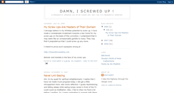 Desktop Screenshot of damniscrewedup.blogspot.com